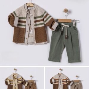 Ensemble 3 piéces (8090) - Vert, 18 mois